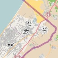 post offices in Palestine: area map for (62) Jabalya, Jabalya Camp